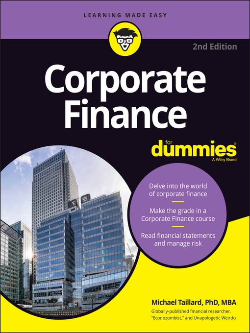 Title details for Corporate Finance For Dummies by Michael Taillard - Wait list